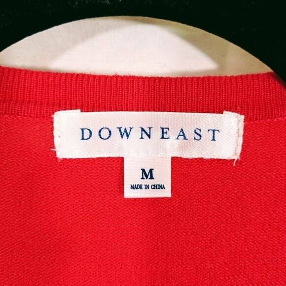DownEast Bright Pink Button Down Cardigan Sweater Size M - Picture 3 of 4